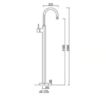 FUTURO - F6590 - Floor standing single handle washbasin mixer by Rubinetteria Giulini - view 3